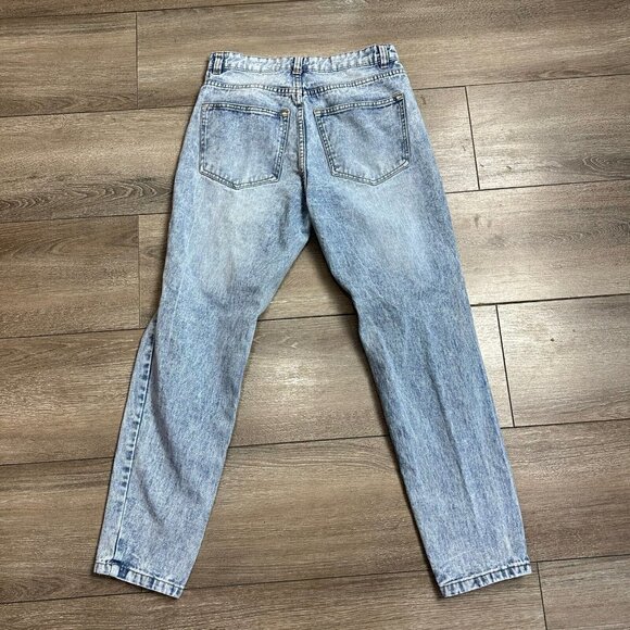 Refuge Jeans Size 5 Denim Mom Distressed Acid Wash Jeans Pants Washed Blue - Picture 3 of 6